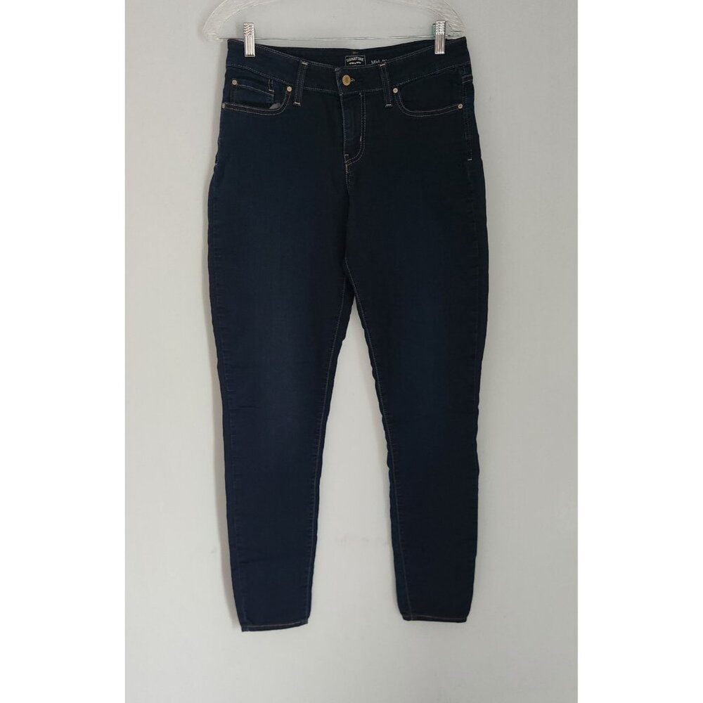 Levi Strauss Signature Gold Jeans Mid-Rise Skinny Blue Denim Womens W30 I32 EUC‎ - Picture 7 of 12